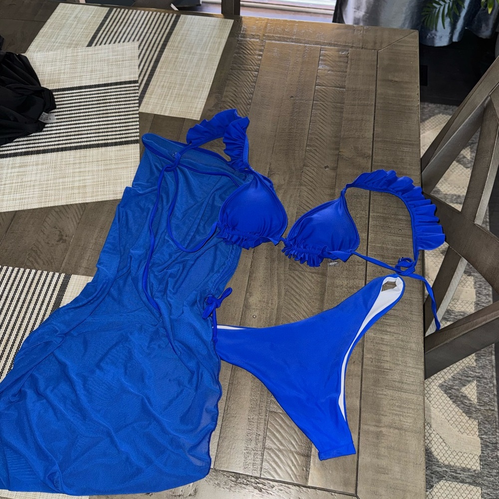 Blue Women’s 3 Piece Set Swimsuit